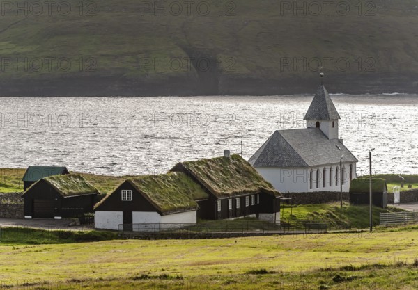 Church of Vidareidi, Vidoy Island, Viðareiði, Viðoy Island, Faroe Islands, Denmark, Europe