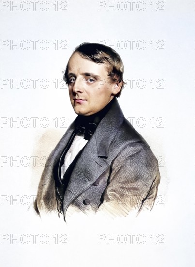 Doctor August von Schäffer, 1790-1863, Austrian physician and homeopath, Historical, digitally