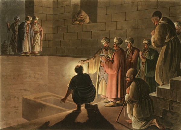 Historical Palestine, Tomb of Joseph of Arimathea, Historical, digitally restored reproduction from