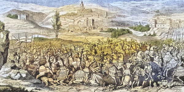 The Battle of Spurs or the Battle of Guinegate, France, 16 August 1513, Historical, digitally