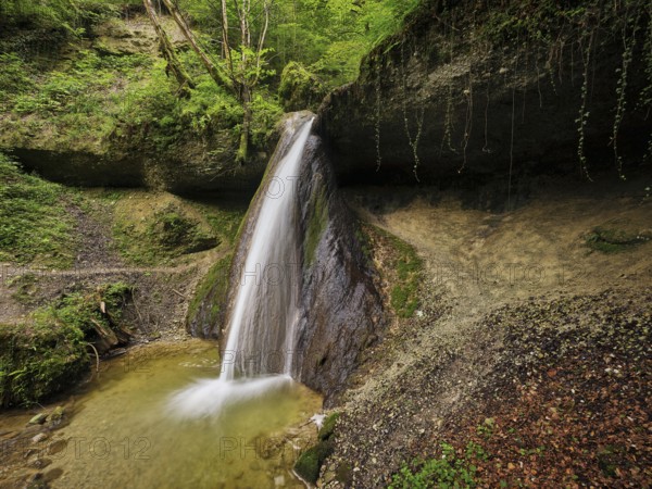 Schwarzenbach Waterfall, Baar, Canton Zug, Switzerland, Europe
