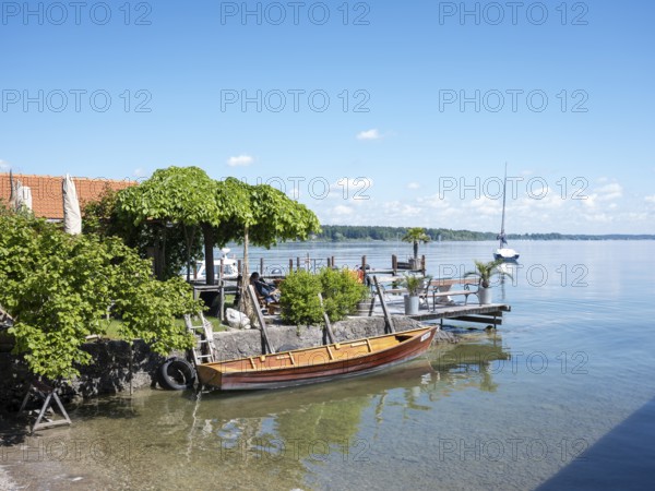 Eastern shore of the Fraueninsel, Chiemsee, Bavaria, Germany, Europe