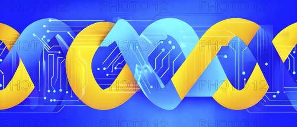 Looping animation of interlocking geometric shapes that morph into circuits, symbolizing AI logic