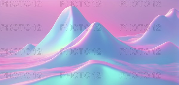 Iridescent neon background, Holographic Abstract soft pastel colors backdrop, AI generated