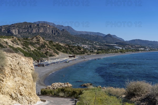 Bay at Koutsounari Beach, on the island of Crete, in the south-east of the island, Greece, Europe