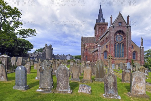 12th century St Magnus Cathedral, oldest cathedral in Scotland and most northerly cathedral in the