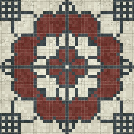 Mosaic tiles background, seamless vector pattern