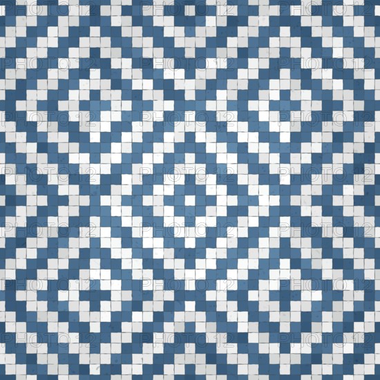 Mosaic tiles background, seamless vector pattern