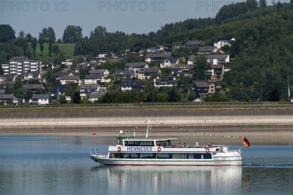 The Hennesee, Hennetalsperre in the Sauerland, excursion boat, lake tour, MS Hennesee,