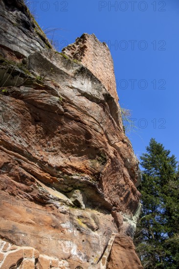 Breitenstein castle ruins in the Elmstein valley (Palatinate Forest, Germany)