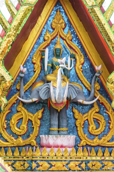 Sculptures at Wat Phra Yai, Buddhist Temple, Big Buddha Temple, religion, Buddhism, figure, statue,