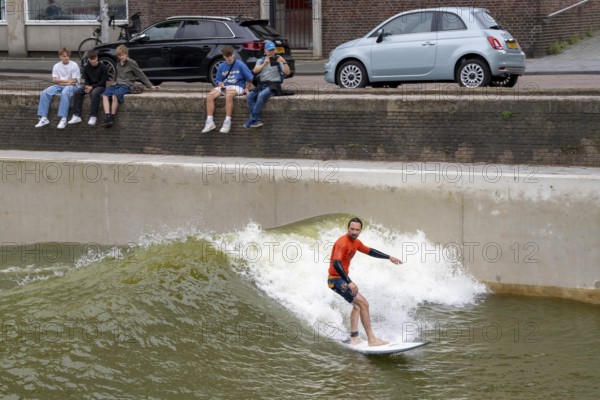 Surfing facility in the city centre of Rotterdam, Rif010, supposedly the world's first wave