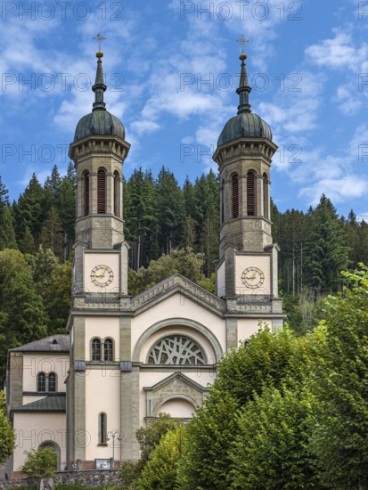 Building, church, catholic church, St. Johannes Baptist, Todtnau, Black Forest, Germany, Europe