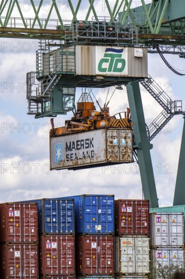 Port of Dortmund, Container Terminal Dortmund CTD, trimodal terminal, transport by rail, road and