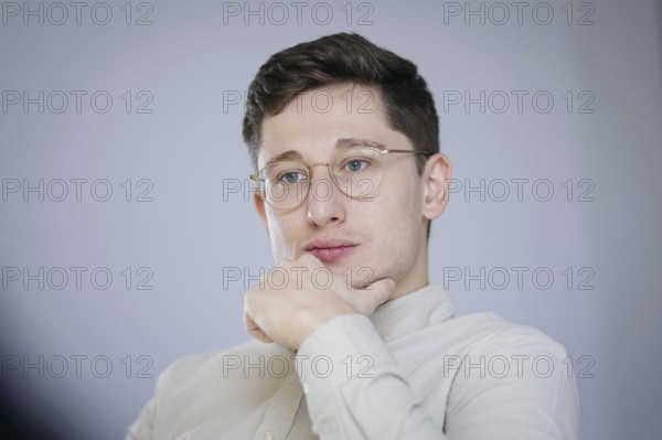 Philipp Türmer, SPD, Federal Chairman of the Jusos, recorded during an interview. Berlin, 24.01