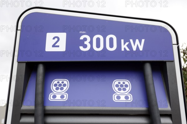 E-charging station with 300 kW for electric vehicles, Berlin, 11/09/2022