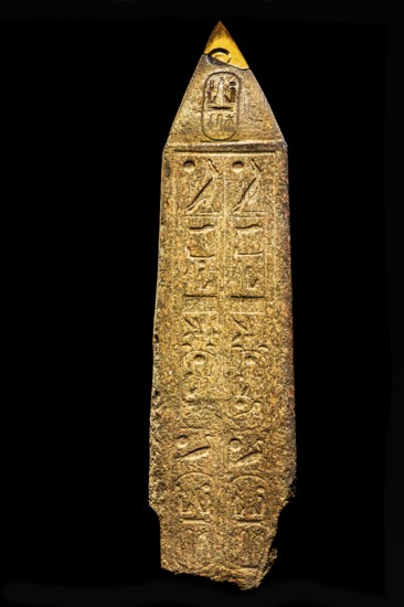 Part of an obelisk with inscription for Ramses II from the exhibition: Ramses the Great and the