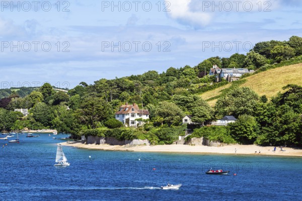 Boats and Yachts on Kingsbridge Estuary in Salcombe and Mill Bay, Batson Creek, Southpool Creek,