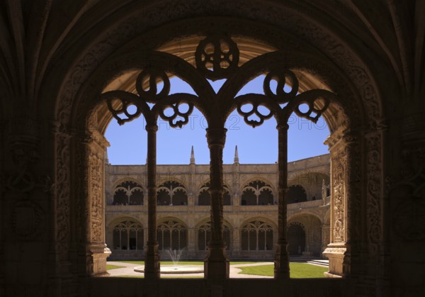 Cloister, Hieronymite monastery Mosteiro dos Jerónimos, also known as Mosteiro de Belém, Belém,