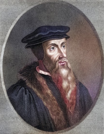 John Cauvin or Calvin 1509-1564, French Protestant theologian and developer of Calvinism. From the