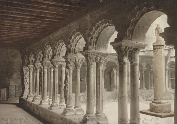 Romanesque cloister of the 12th century, Saint-Sauveur Cathedral, Aix-en-Provence, France, around