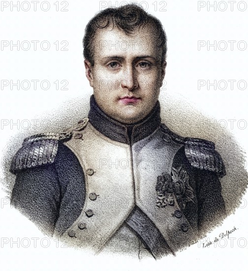 Napoleon I (Bonaparte) 1769-1821, Emperor of France from 1804, French lithograph, ca. 1830,