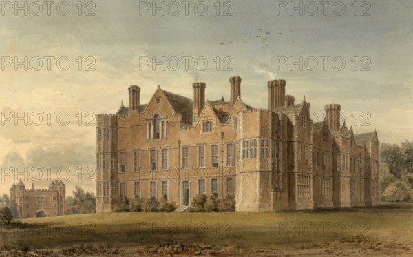 North East View of Burton Agnes, Yorkshire, the Seat of Sir Francis Boynton Bart, England,