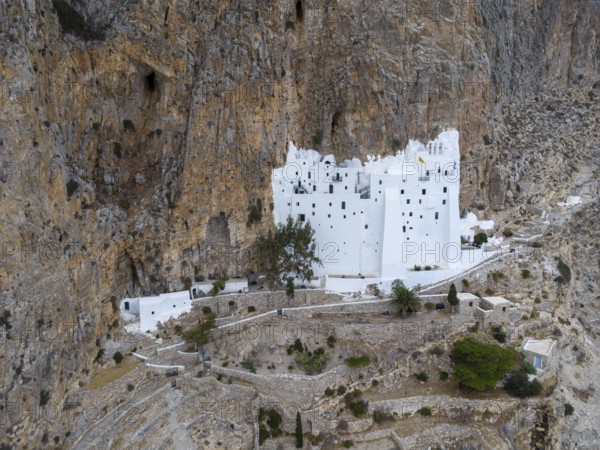 Panagia Chozoviotissa, Orthodox rock monastery on the Greek Cyclades island of Amorgos, is said to