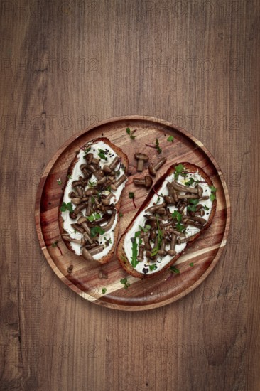 Sandwiches with cream cheese and pickled honeydew, healthy breakfast, homemade