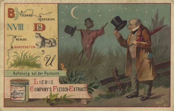 Picture series picture puzzle, Liebig picture, digitally restored reproduction of a collective