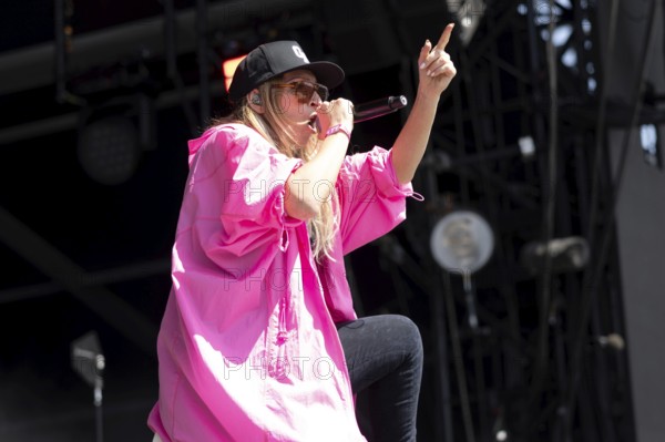 Adenau, Germany, 7 June 2024: Guano Apes with singer Sandra Nasic play at Rock am Ring. The