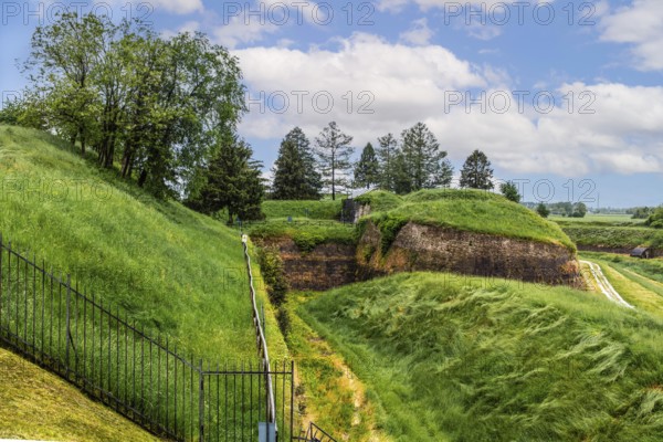 Imposing city wall, planned town with star-shaped layout, Palmanova, Unesco World Heritage Site,