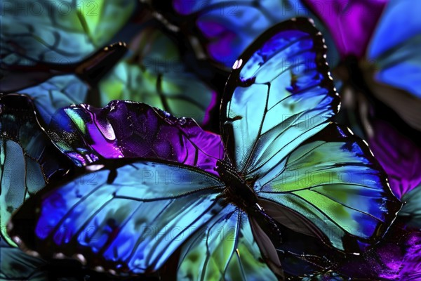 Abstract piece inspired by the iridescent scales of a butterfly highlighting how nature influences