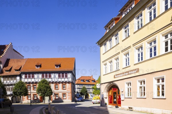 Historic Old Town Jüdengasse, Bad Langensalza, Thuringia, Germany, Europe