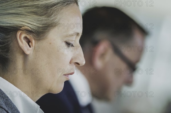 (L-R) Alice Weidel, Federal Chairwoman of the AfD (Alternative for Germany), and Tino Chrupalla,