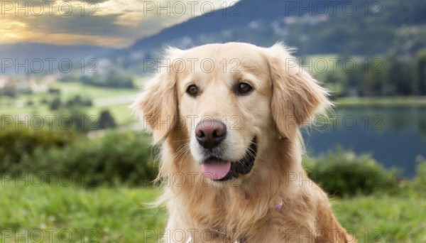 Pets, Dog, Golden Retriever, AI-generated, AI generated