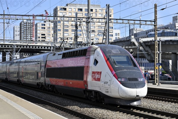 Altstetten station TGV France-Switzerland passenger train, Switzerland, Europe