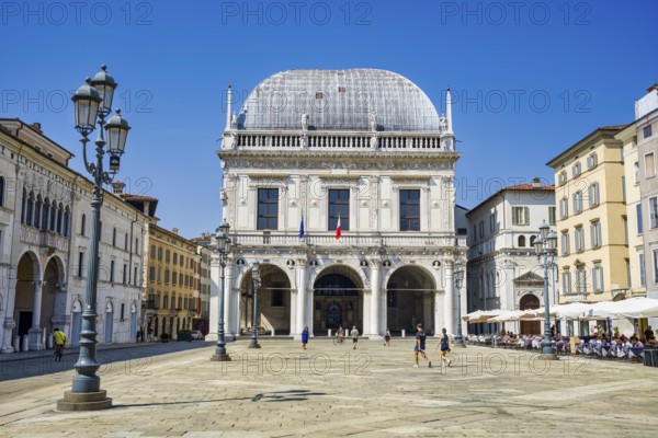 Town Hall Palazzo della Loggia, Brescia, Lombardy, Italy, Europe