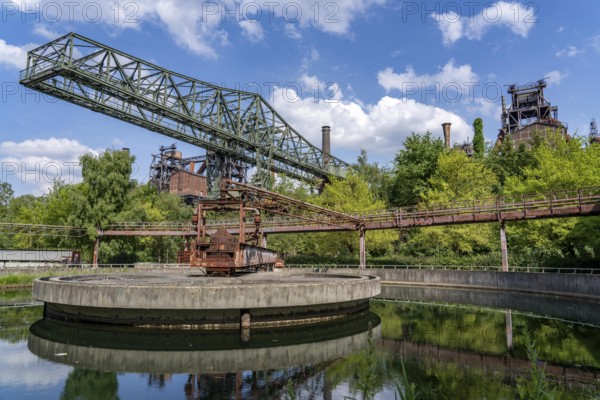 Duisburg North Landscape Park, circular clarifier, crocodile crane, blast furnaces, North