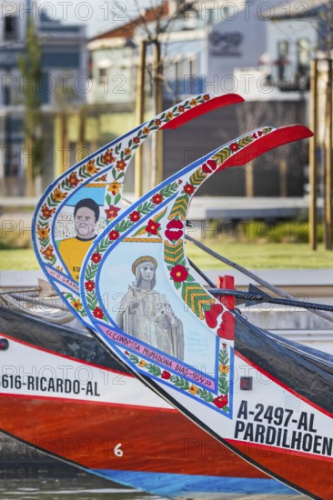 Moliceiro boats, Aveiro, Portugal, Europe