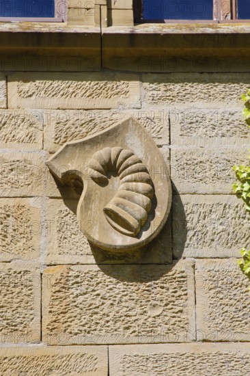 Coat of arms, stone plaque, relief, Varbüler Castle, Hemmingen Castle, former seat of the barons of