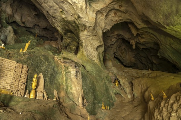 Buddha statues in the Pak Ou caves near Luang Prabang, Laos, Asia
