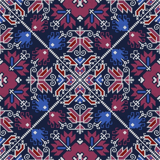 Traditional Bulgarian embroidery vector pattern