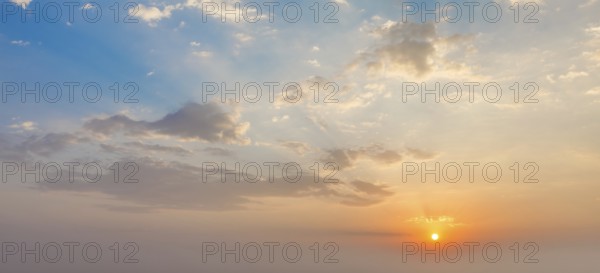 Beautiful dramatic scenic sunset sky background