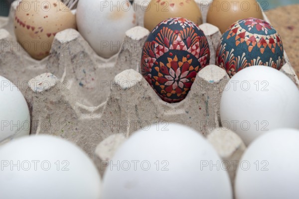 Sorbian Easter eggs, decorated Easter eggs, Sorbian eggs, Germany, Europe