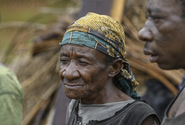 Pygmy woman of the BaAka people, portrait, Libongo, Est region, Cameroon, Africa
