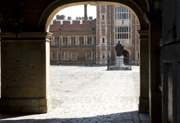 Entrance to courtyard of Eton College, Berkshire, England, United Kingdom, Europe