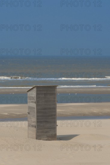 Beach hut on the North Sea