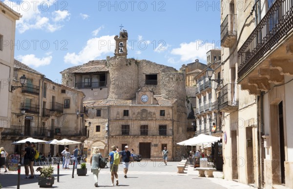 Plaza Mayor in the historic centre of Sepulveda, province of Segovia, Castile and Leon, Spain,