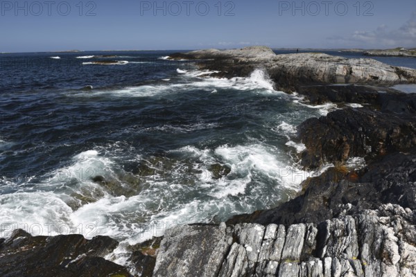 Archipelago landscape in Norway on the Atlantic